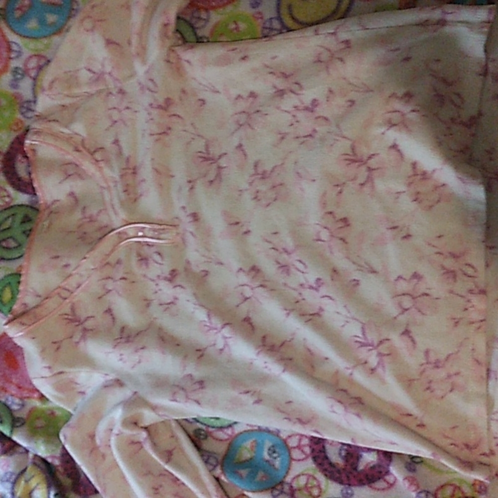 Pink and white floral Winter PJ's